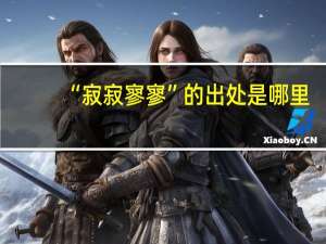 “寂寂寥寥”的出处是哪里