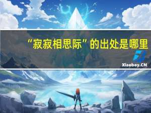 “寂寂相思际”的出处是哪里