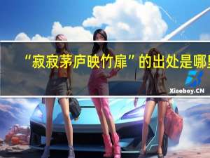 “寂寂茅庐映竹扉”的出处是哪里