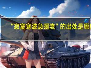 “寂寞寒波急暝流”的出处是哪里