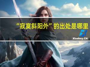 “寂寞斜阳外”的出处是哪里