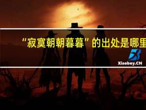 “寂寞朝朝暮暮”的出处是哪里