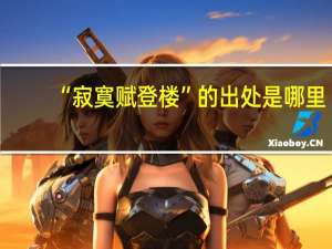 “寂寞赋登楼”的出处是哪里