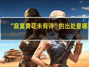 “寂寞黄花未有诗”的出处是哪里