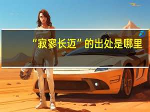 “寂寥长迈”的出处是哪里