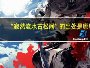 “寂然流水古松间”的出处是哪里