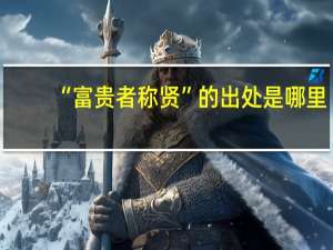 “富贵者称贤”的出处是哪里