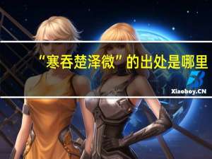 “寒吞楚泽微”的出处是哪里
