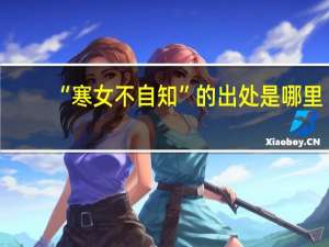 “寒女不自知”的出处是哪里