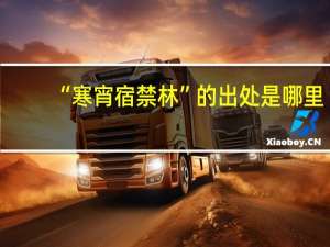 “寒宵宿禁林”的出处是哪里