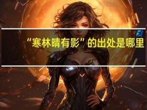 “寒林晴有影”的出处是哪里