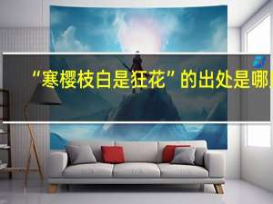 “寒樱枝白是狂花”的出处是哪里