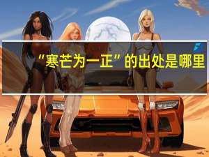 “寒芒为一正”的出处是哪里