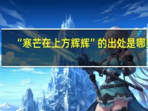 “寒芒在上方辉辉”的出处是哪里