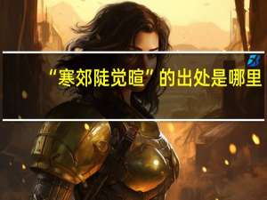 “寒郊陡觉暄”的出处是哪里