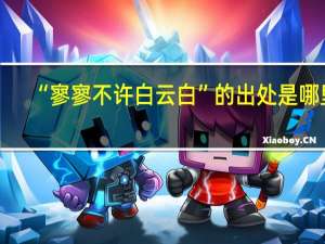 “寥寥不许白云白”的出处是哪里