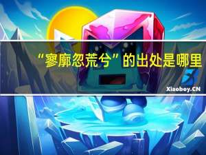 “寥廓忽荒兮”的出处是哪里