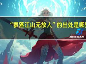 “寥落江山无故人”的出处是哪里