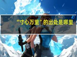 “寸心万里”的出处是哪里