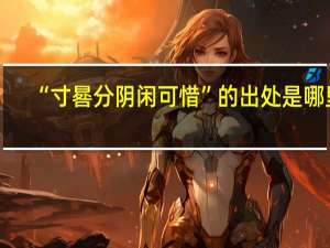 “寸晷分阴闲可惜”的出处是哪里