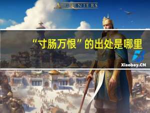 “寸肠万恨”的出处是哪里