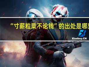 “寸薪粒粟不论钱”的出处是哪里