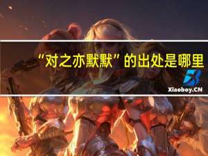 “对之亦默默”的出处是哪里