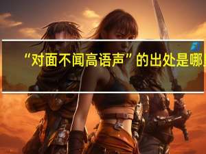 “对面不闻高语声”的出处是哪里