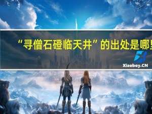 “寻僧石磴临天井”的出处是哪里
