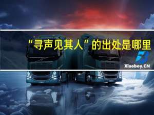 “寻声见其人”的出处是哪里