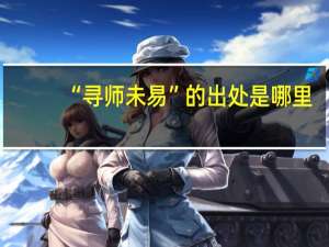 “寻师未易”的出处是哪里