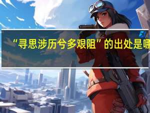 “寻思涉历兮多艰阻”的出处是哪里