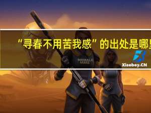 “寻春不用苦我感”的出处是哪里