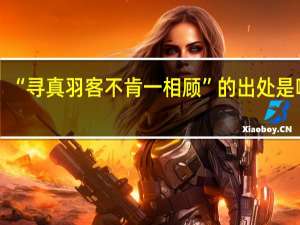 “寻真羽客不肯一相顾”的出处是哪里