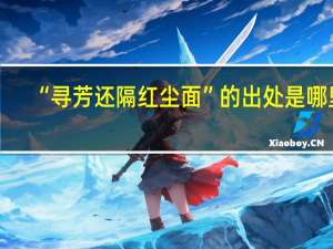 “寻芳还隔红尘面”的出处是哪里