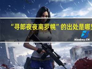 “寻郎夜夜离罗幌”的出处是哪里