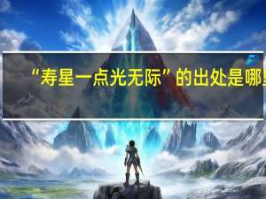 “寿星一点光无际”的出处是哪里