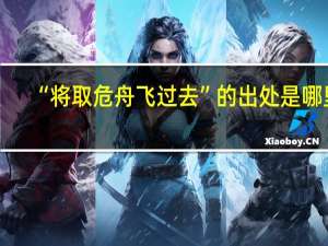 “将取危舟飞过去”的出处是哪里
