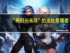“将归兴未尽”的出处是哪里