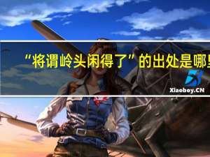 “将谓岭头闲得了”的出处是哪里