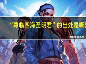 “尊临四海圣明君”的出处是哪里