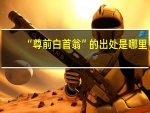“尊前白首翁”的出处是哪里