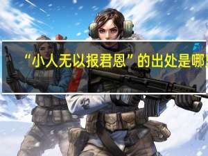 “小人无以报君恩”的出处是哪里