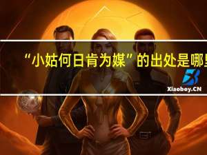 “小姑何日肯为媒”的出处是哪里