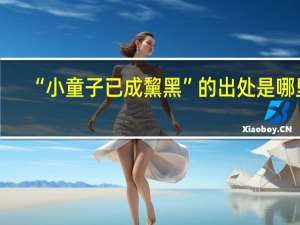 “小童子已成黧黑”的出处是哪里