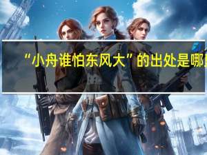 “小舟谁怕东风大”的出处是哪里