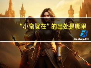 “小蛮犹在”的出处是哪里