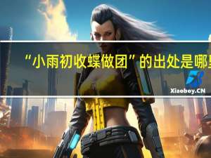 “小雨初收蝶做团”的出处是哪里