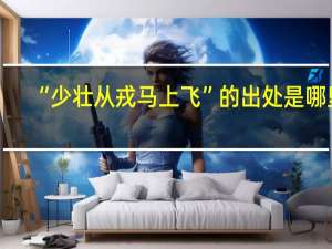 “少壮从戎马上飞”的出处是哪里