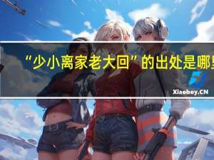 “少小离家老大回”的出处是哪里